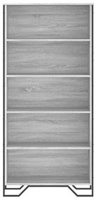 Estante 80x31x169 cm derivados de madeira cinzento sonoma