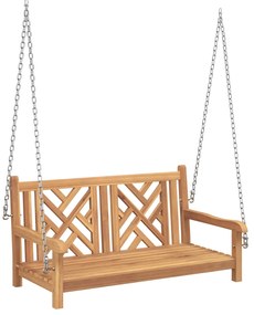 vidaXL Banco de Balanço Castanho 114 x 60 x 64 cm