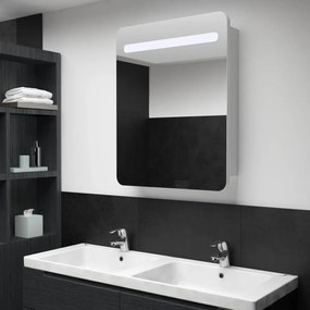 Armário espelhado para casa de banho com LED 60x11x80 cm