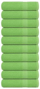 Toalhas banho 10 pcs 100x150 cm 360 gsm 100% algodão verde maça