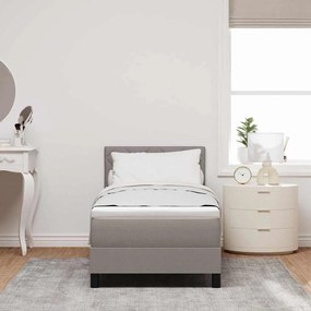Cama Box Spring com Colchão Taupe 80x200 cm Tecido