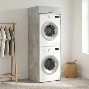 vidaXL Armário para Máquina de Lavar Concreto 67,5 x 68 x 200 cm