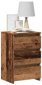 Mesa de cabeceira madeira velha 40x35x62,5cm madeira trabalhada