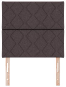 Cabeceira vidaXL Design de Blocos de Diamante Castanho Escuro 90 cm Te