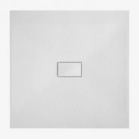 Base De Duche Em Resina Smc Quadrada Antiderrapante E Extrafina Soho Branco & 100 X 100 Cm - Sklum