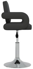 Cadeiras de jantar giratórias 4 pcs couro artificial preto