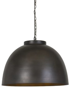 Candeeiro de suspensão industrial castanho antigo 60 cm - Hoodi