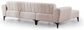 Sofá-cama de canto Hamlet – Ecru – 140x270 cm