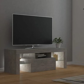 Móvel de TV Lu com Luzes LED - Cinzento Cimento - Design Moderno