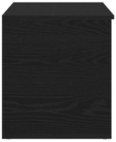 Baú de Armazenamento vidaXL Preto Carvalho 84x42x46 cm em Madeira Comp