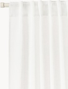 Cortinas com filtro de luz e presilhas ocultas Ibiza, conjunto de 2, L 135 cm