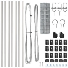 Cerca Euro com 7 Posts 0,8x10 m Aço Galvanizado