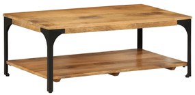 Mesa de centro 2 prateleiras 100x55x38cm mangueira maciça e aço