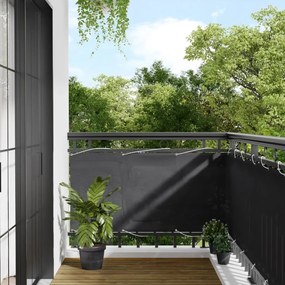 vidaXL Tela de varanda 75x700 cm 100% poliéster oxford antracite