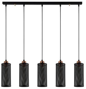Candeeiro de Teto Amasra – Preto Bronze – 80 x 10 cm