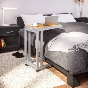 Mesa de apoio lateral jardim, ou sala em WPC  65,5x50x40 cm natural