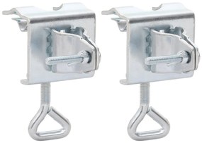 Grampos de guarda-sol para varanda 2 pcs 32 mm aço galvanizado