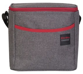 Bolsa Térmica Cinza/Vermelho 7.5L - 23x15.5x22.5 cm