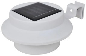 Candeeiros solares de exterior LED para vedações 12 pcs branco