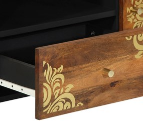 Armário para TV 105x33x46 cm Madeira Sólida de Mangueira