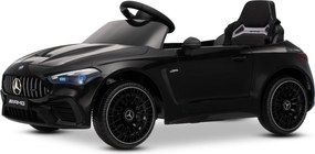 Carro elétrico para crianças Mercedes CLE 12V bateria de lítio, luzes LED, comando remoto de 2,4 GHz, ligação Bluetooth, licença ORIGINAL Preto