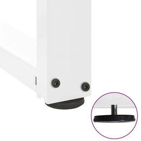 Pés para mesa de centro em forma de T, 2 peças, branco, 50x25x(30-31)