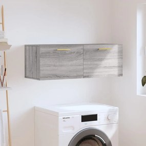 vidaXL Armário parede 100x36,5x35 cm derivados de madeira cinza sonoma