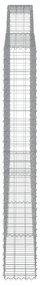 Cestos gabião arqueados 4pcs 400x30x220/240cm ferro galvanizado