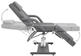 Cadeira de esteticista couro artificial 180x62x78 cm cinzento