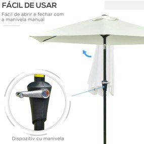 Chapéu de Sol de Jardim Ø230x216 cm Chapéu de Sol de Terraço com Teto