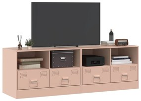 Móveis de TV 2 pcs 67x39x44 cm aço rosa