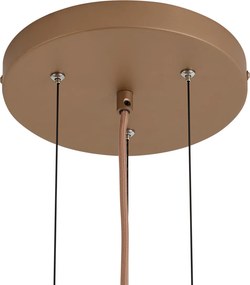 Candeeiro Suspenso Retro Bronze Escuro com Vidro Âmbar - Barb