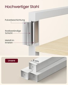 Estante livros 30 x 64 x 185,5 cm bege natural-branco