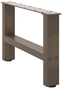 Pés para mesa de centro em aço natural, 2 peças, 50x(30-31) cm, aço