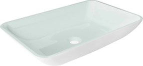 Mexen Megan lavatório de vidro de encastrar 56 x 36 cm, branco - 24135630