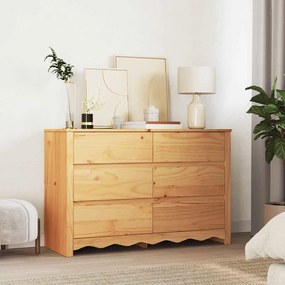 Cômoda vidaXL "DRAMMEN" 111x43x73,5 cm Madeira Sólida Pinheiro