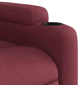 Poltrona de massagens reclin. elevatória tecido vermelho tinto