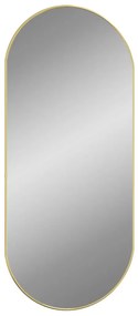 Espelho de parede 100x45 cm oval dourado
