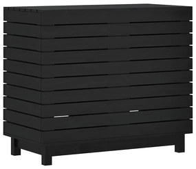 Cesto de roupa suja 88,5x44x76 cm madeira de pinho maciça