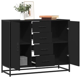 Aparador 92x35x76 cm derivados de madeira preto