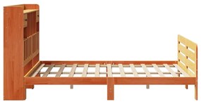 Cama com estante sem colchão 140x200 cm pinho maciço