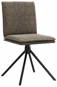 Cadeiras de jantar 4 pcs cinza escuro Faux Suede Couro