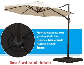 Base de guarda-sol de 4 peças para Peso do medidor Suporte para Parasol do pátio