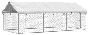 Canil de exterior com telhado 400x200x150 cm