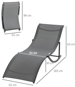 Conjunto 2 Espreguiçadeiras Ergonômicas Dobráveis em Forma de S com Es