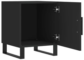 Mesa de cabeceira 2 pcs 40x40x50 cm derivados de madeira preto