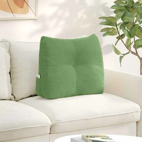vidaXL Travesseiro para Costas Verde Claro 60 x 24 x 50 cm Veludo