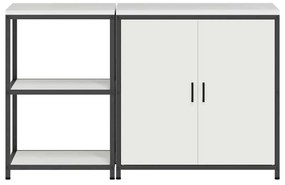 Conjunto de Armazenamento de Cozinha 2 pcs Branco
