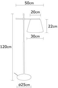 Candeeiro de Pé Assos – Preto – 120 cm