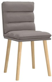 Cadeiras de jantar 2 pcs tecido cinzento-acastanhado